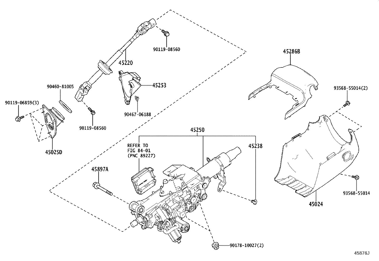 Exploded illustration 45876J