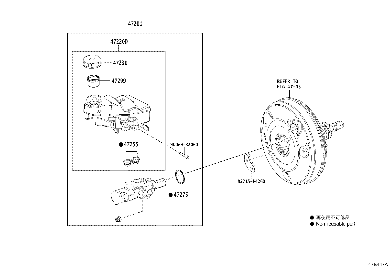 Exploded illustration 47B447A