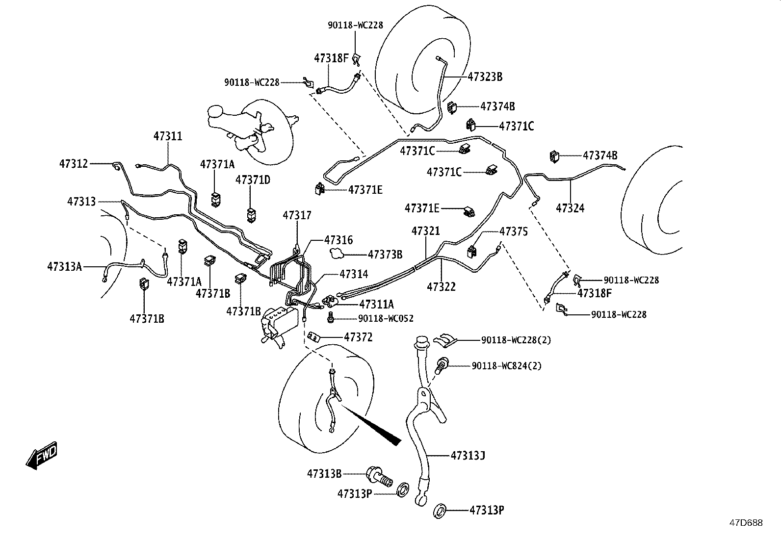 Exploded illustration 47D688