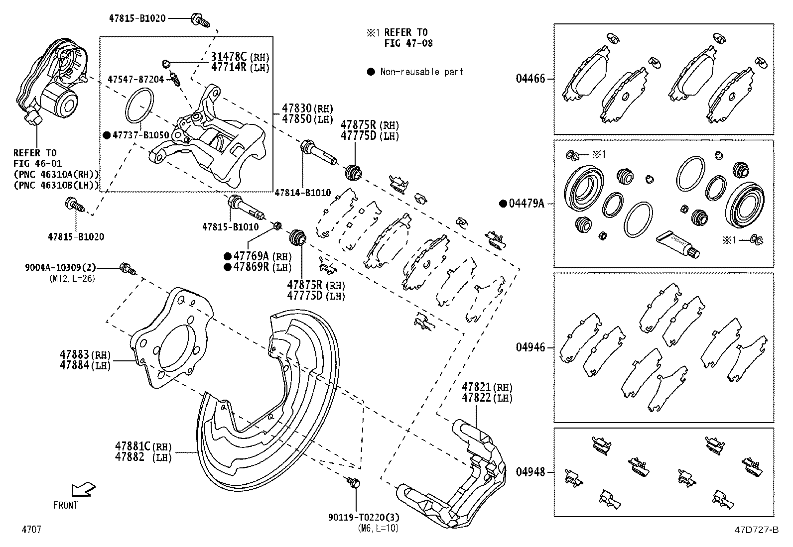 Exploded illustration 47D727B
