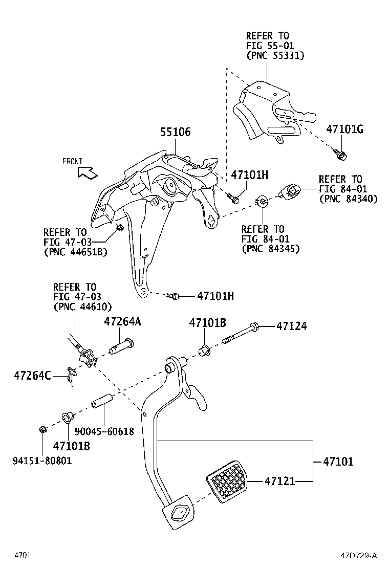 Exploded illustration 47D729A