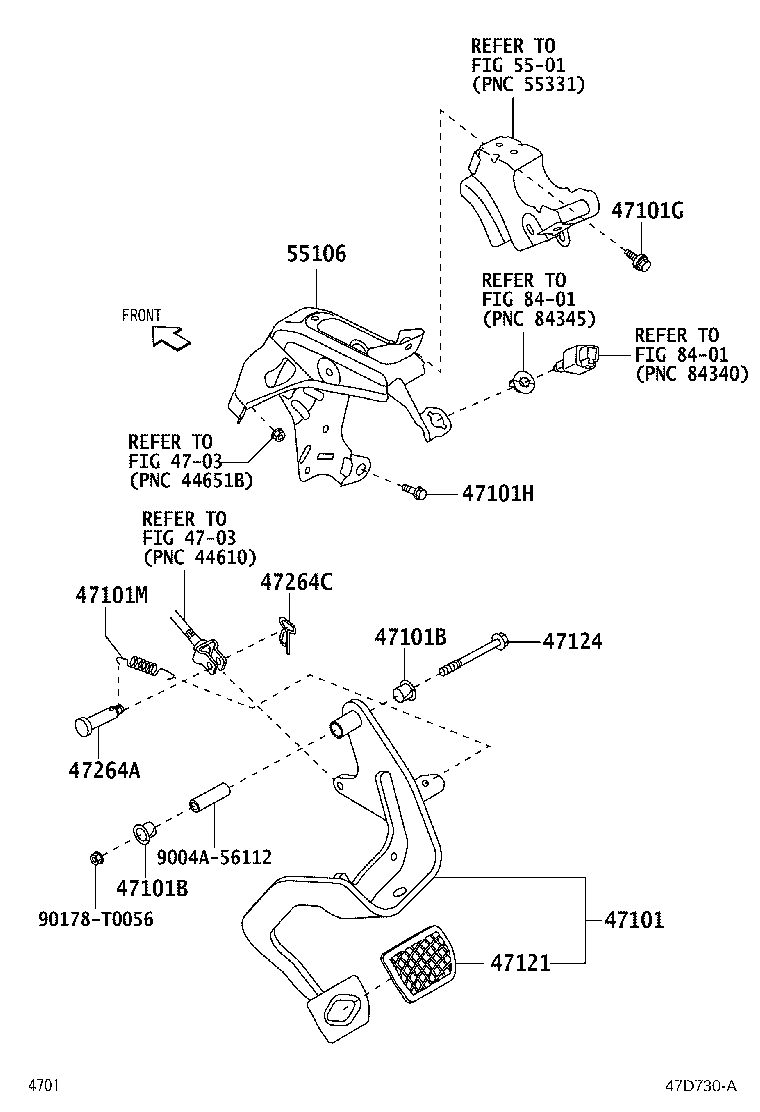 Exploded illustration 47D730A