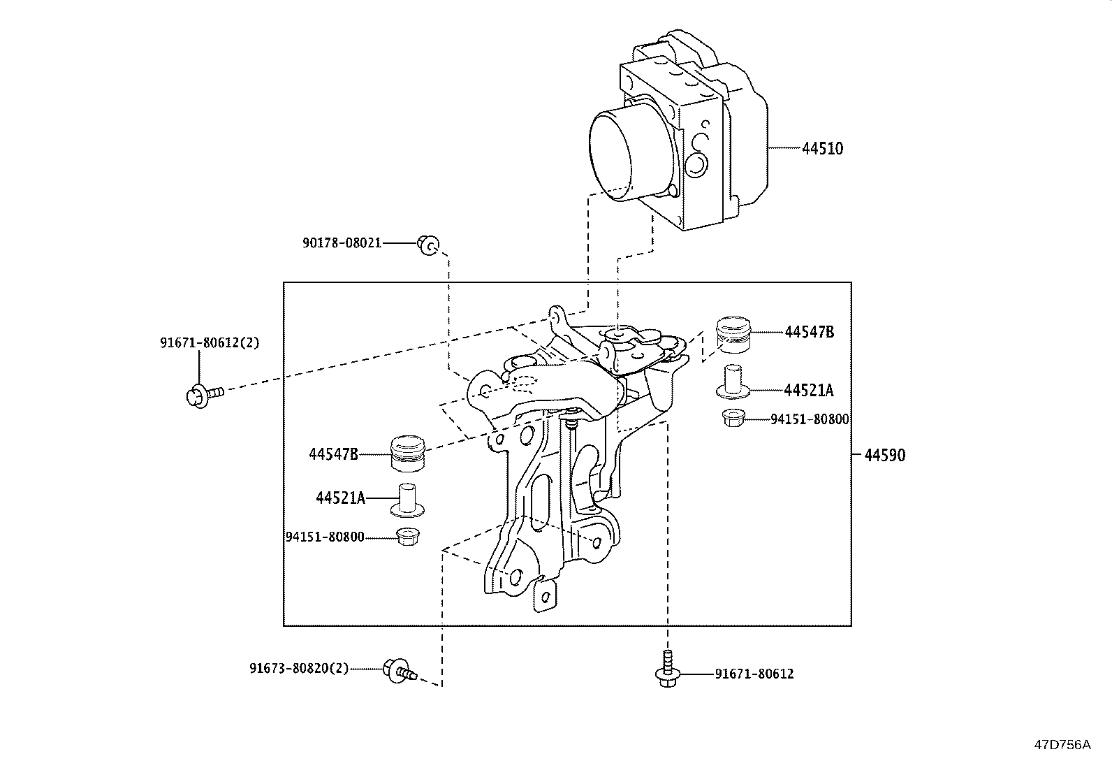 Exploded illustration 47D756A