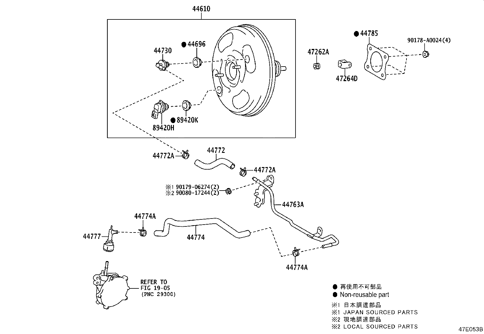Exploded illustration 47E053B