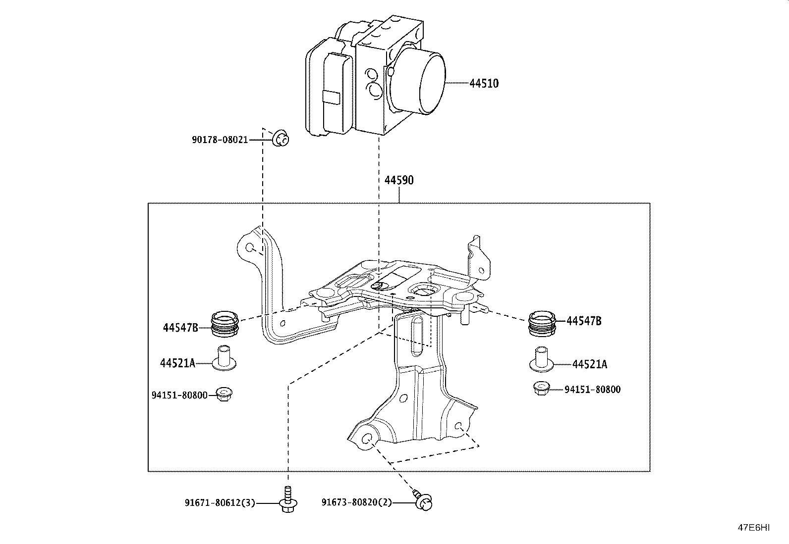 Exploded illustration 47E6HI