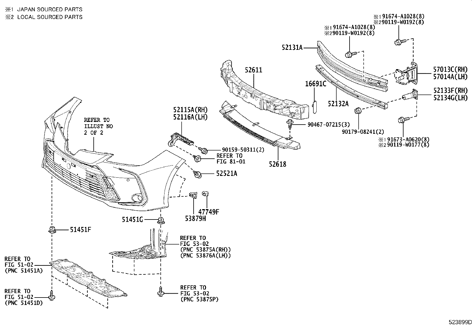 Exploded illustration 523899D