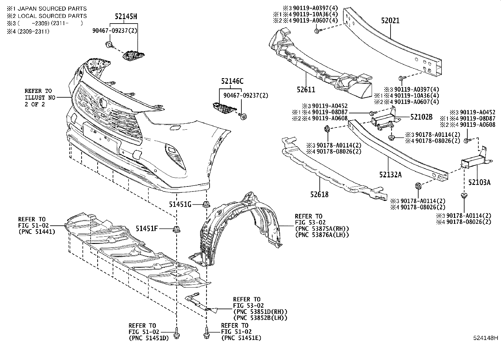 Exploded illustration 524148H