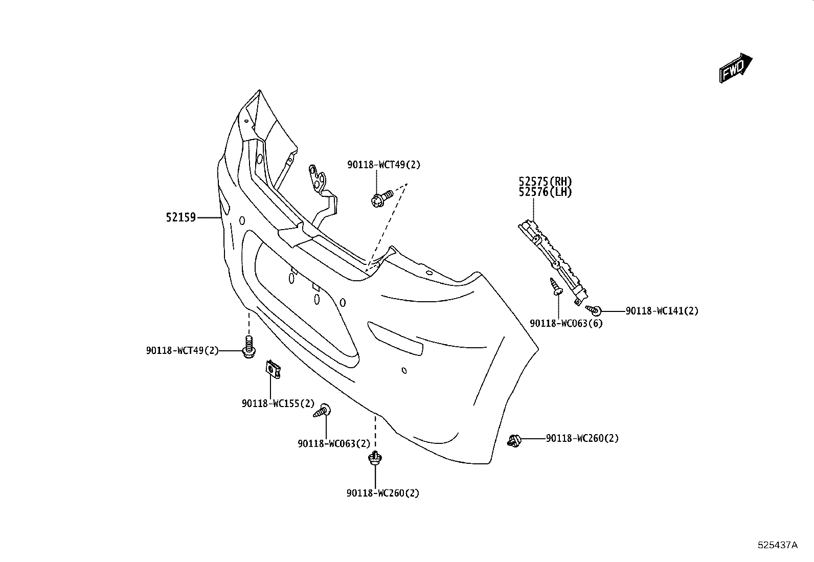 Exploded illustration 525437A