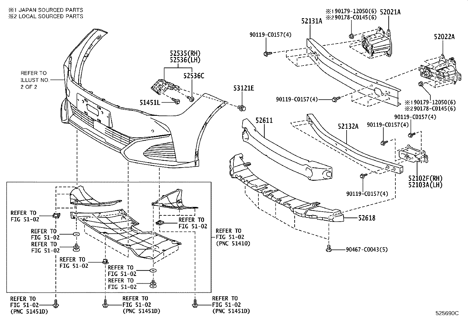 Exploded illustration 525690C