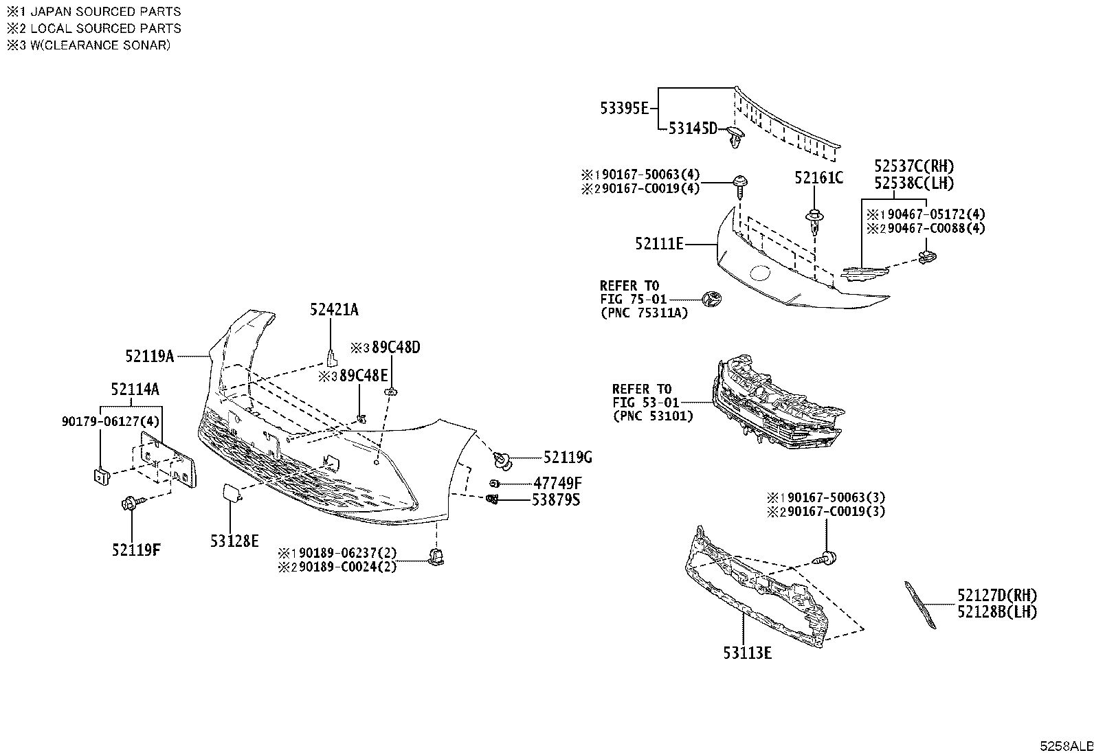 Exploded illustration 5258ALB