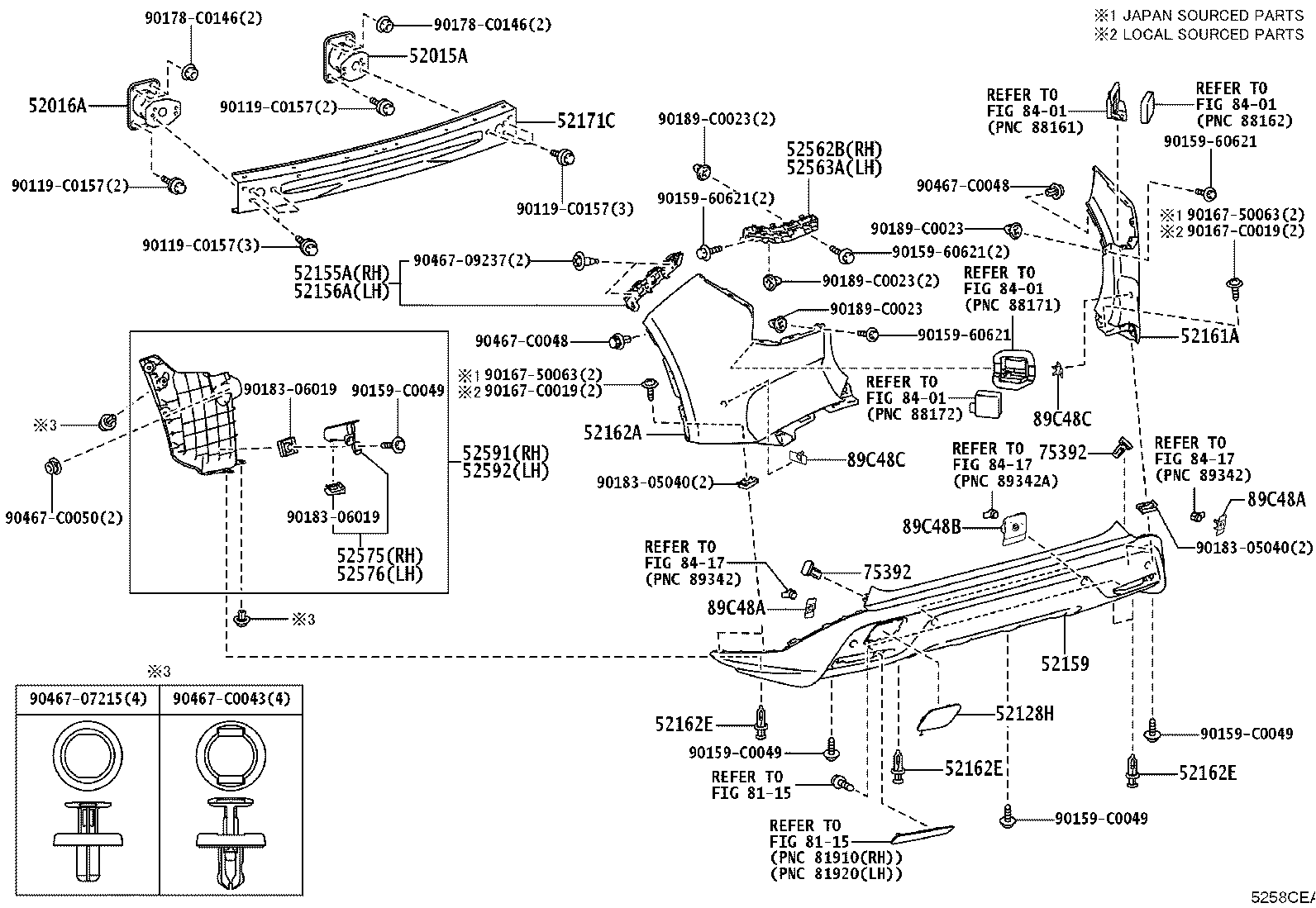 Exploded illustration 5258CEA