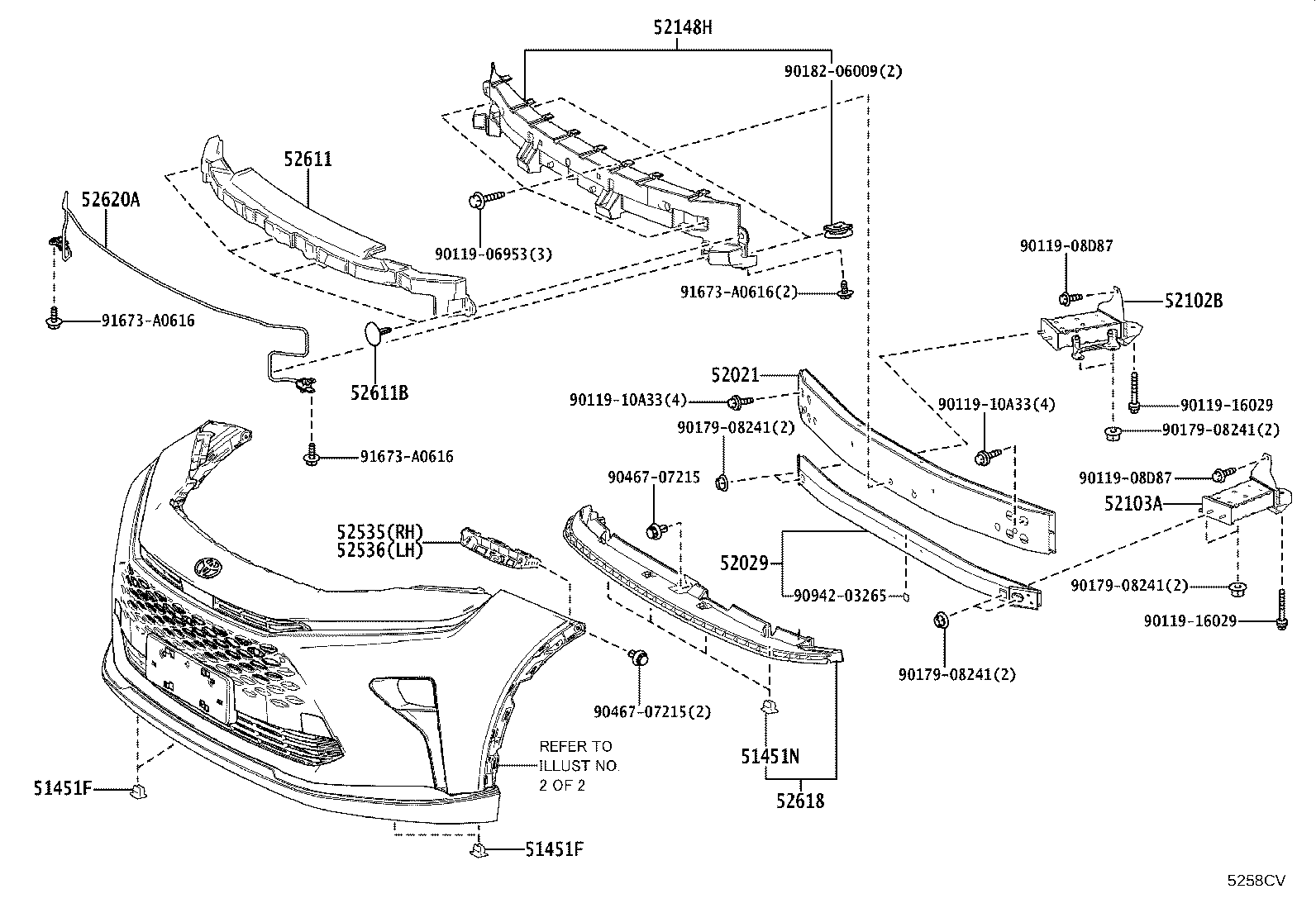 Exploded illustration 5258CV