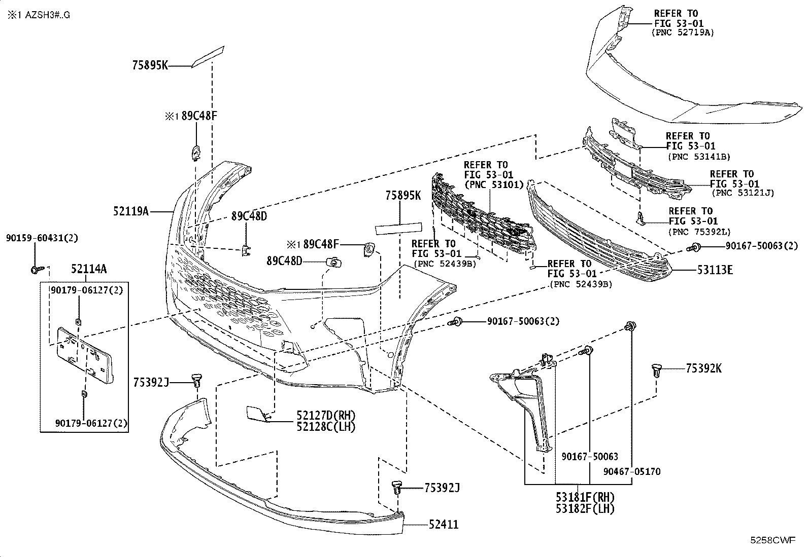 Exploded illustration 5258CWF