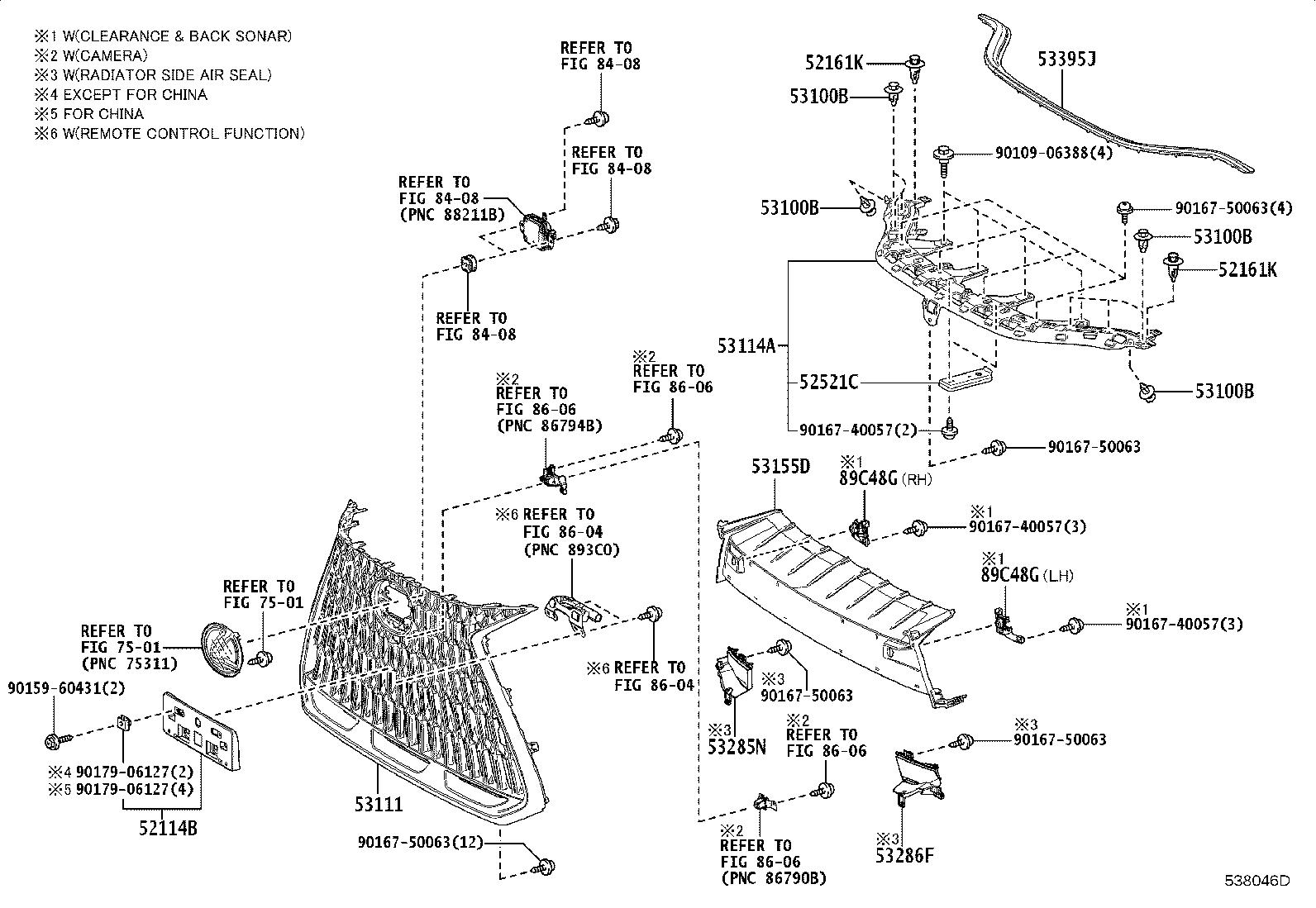 Exploded illustration 538046D