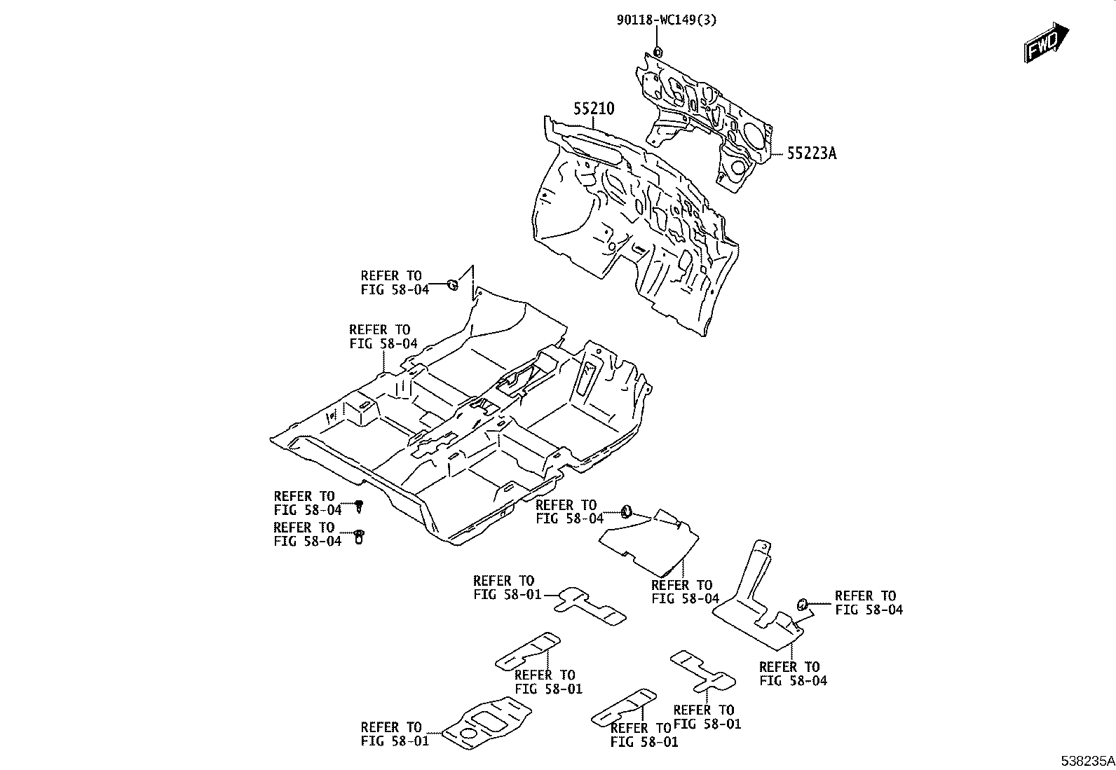 Exploded illustration 538235A