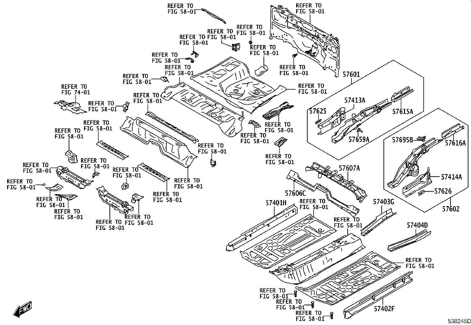 Exploded illustration 538245D