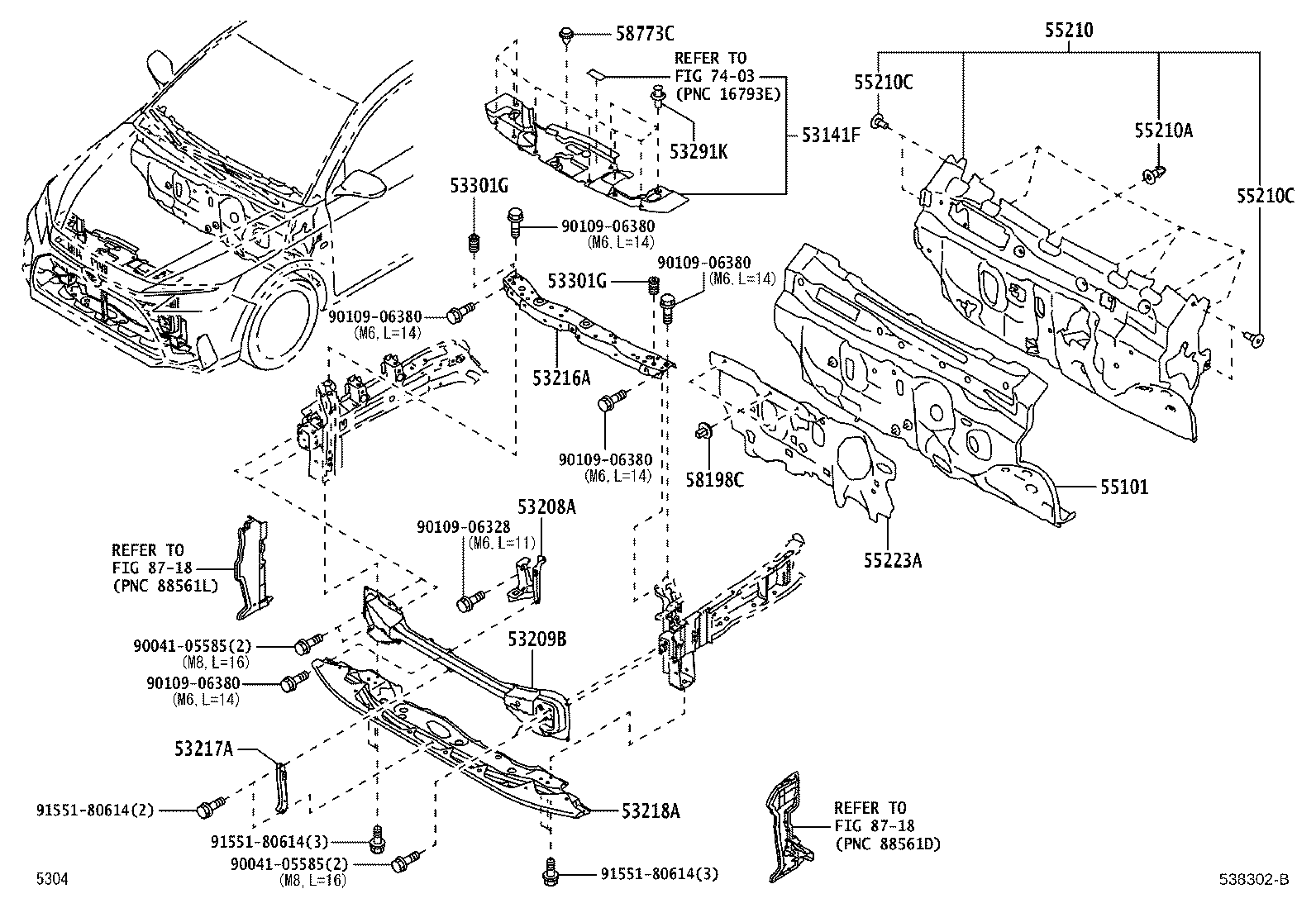 Exploded illustration 538302B