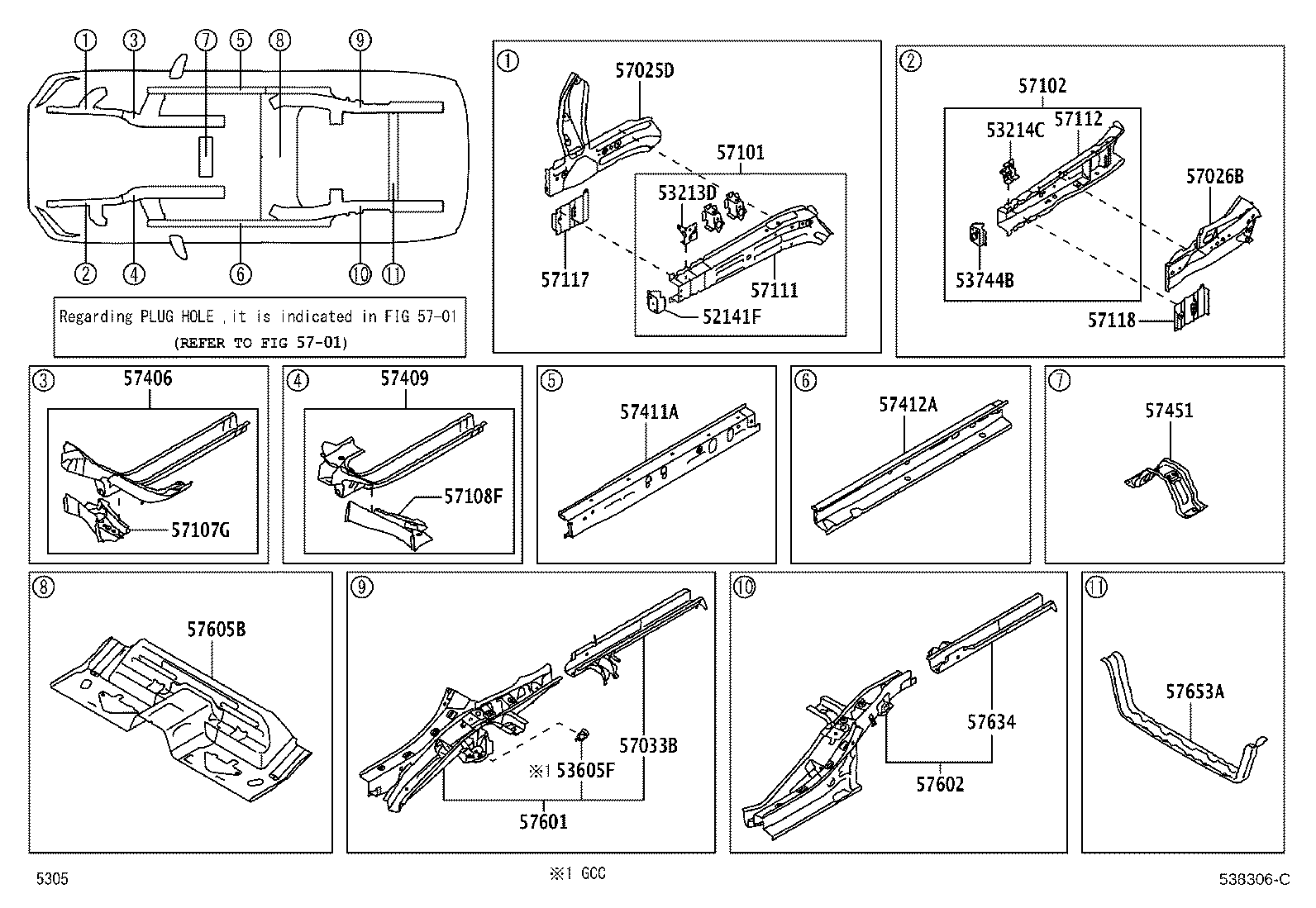 Exploded illustration 538306C