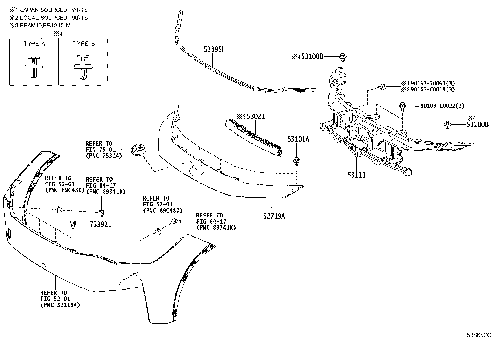 Exploded illustration 538652C