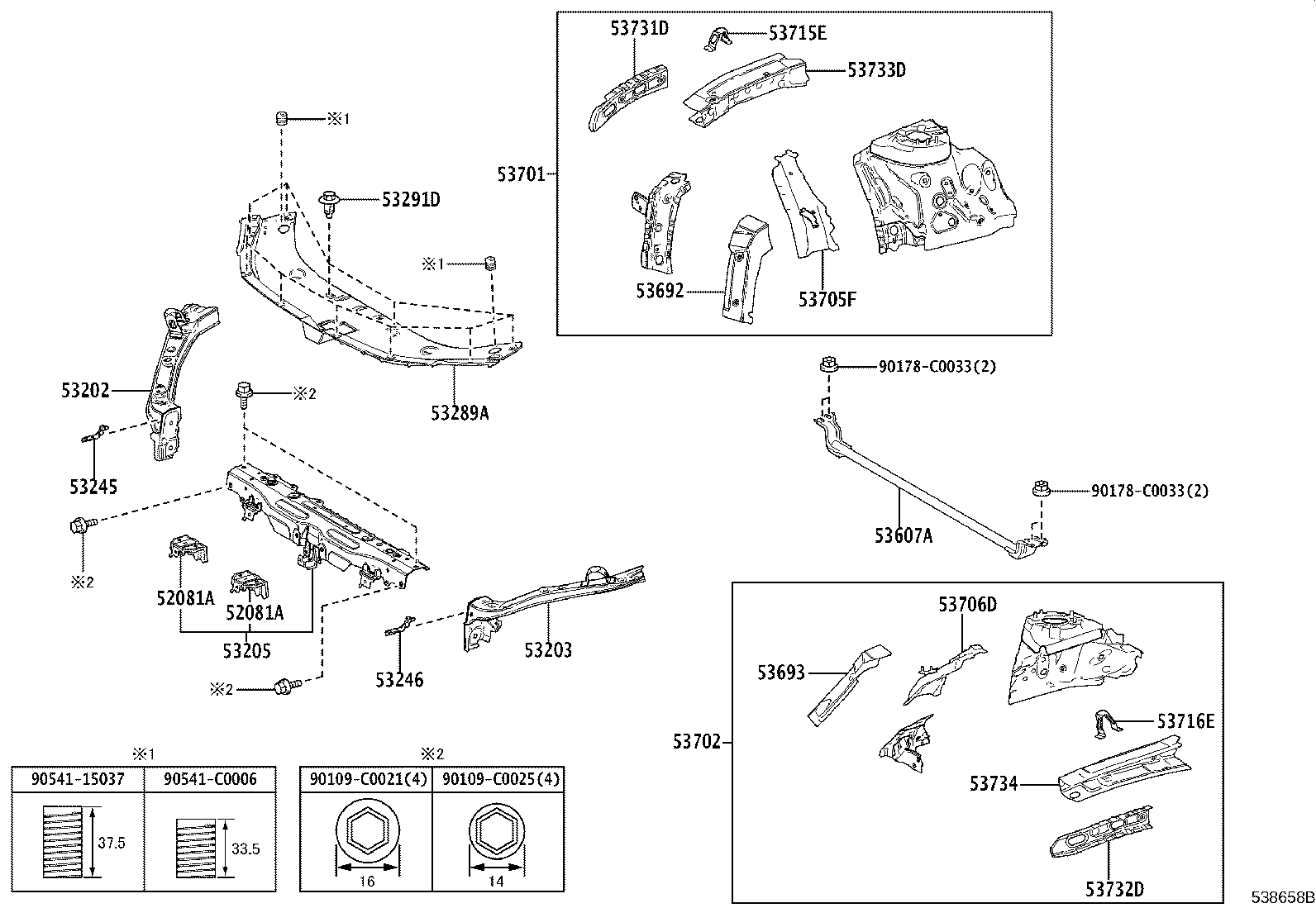 Exploded illustration 538658B