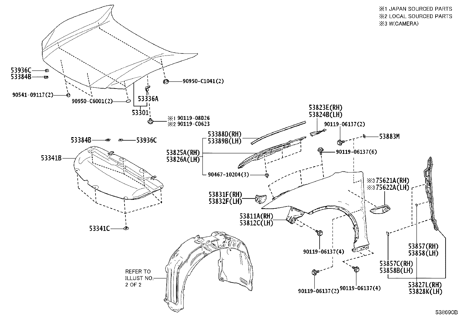 Exploded illustration 538690B