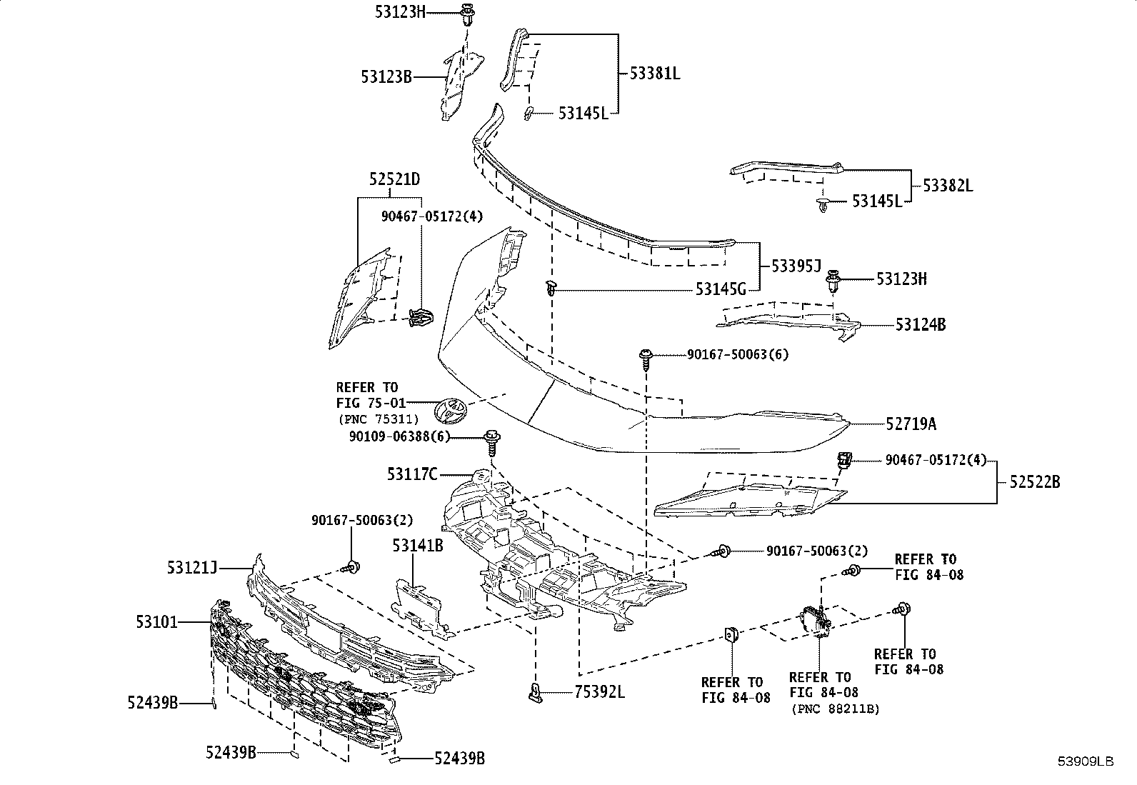 Exploded illustration 53909LB