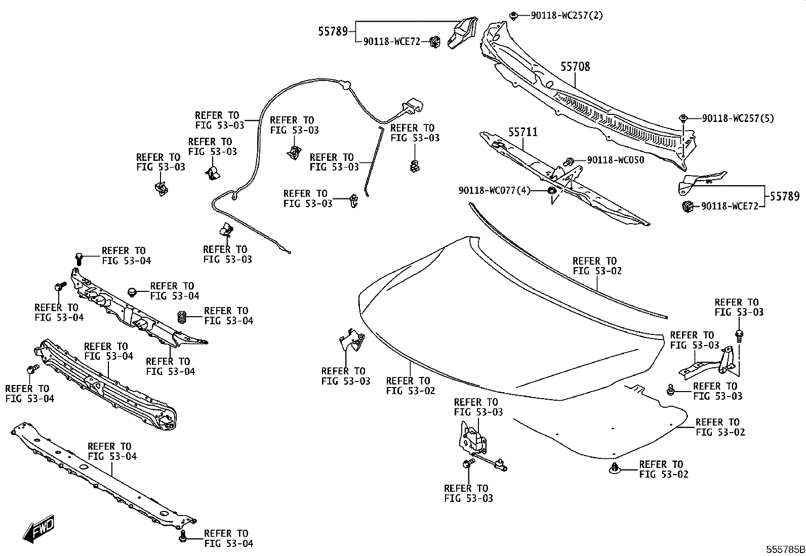 Exploded illustration 555785B