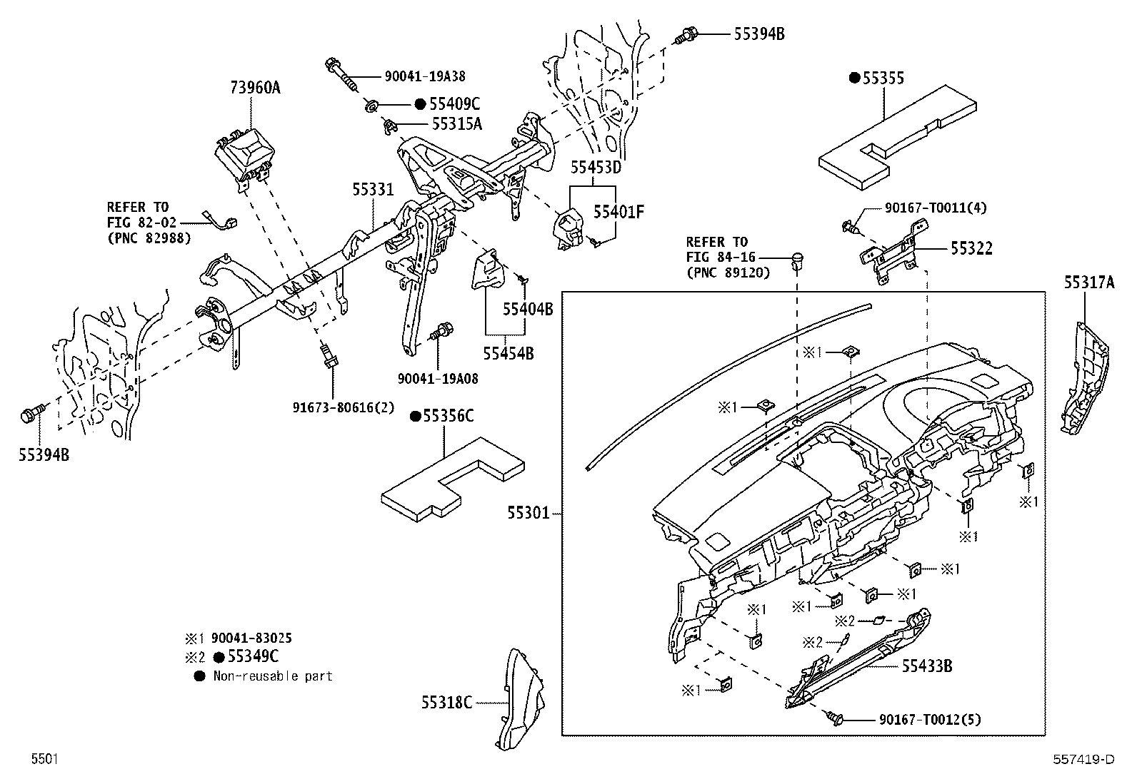 Exploded illustration 557419D
