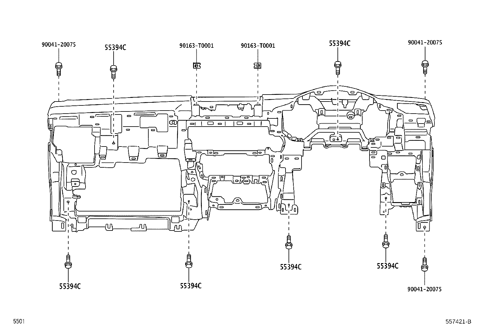 Exploded illustration 557421B