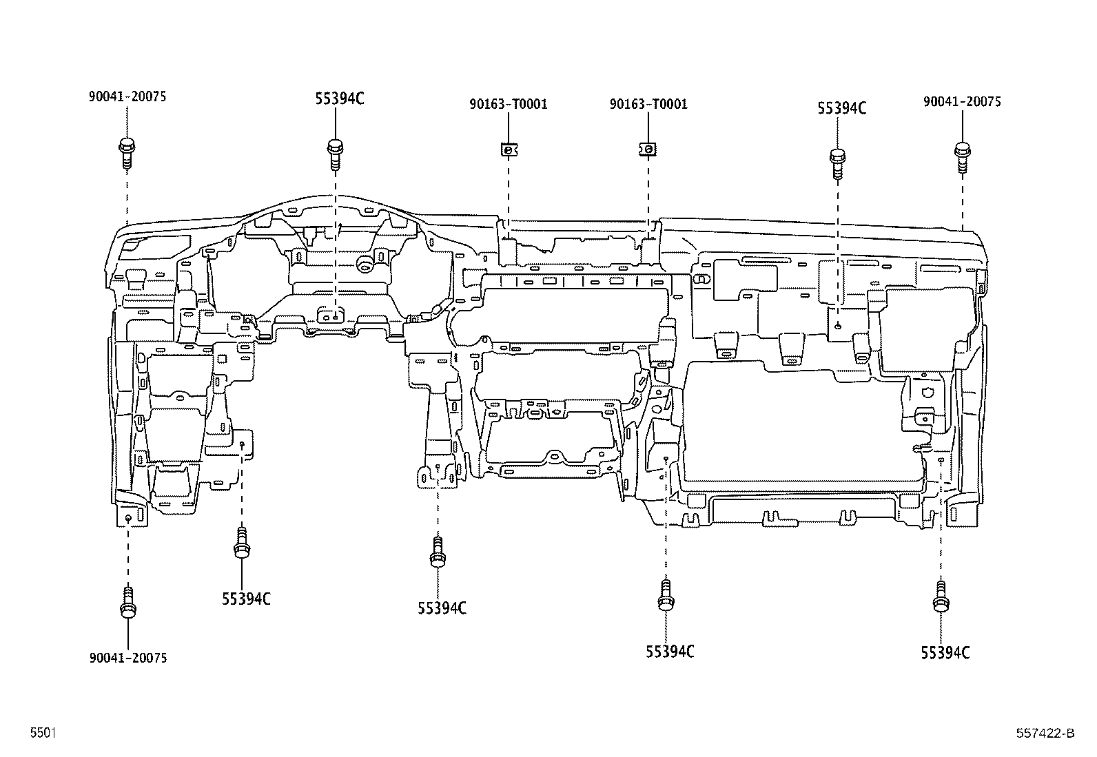 Exploded illustration 557422B