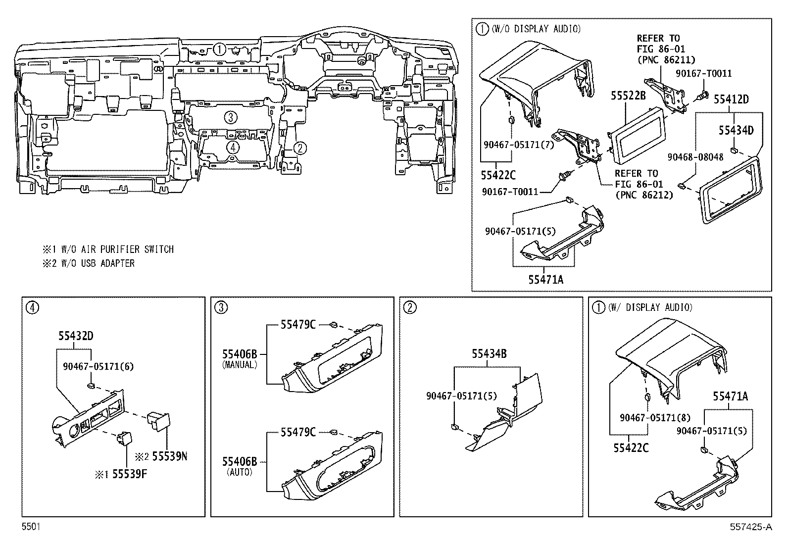 Exploded illustration 557425A