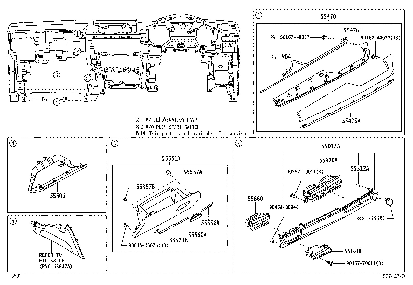 Exploded illustration 557427D