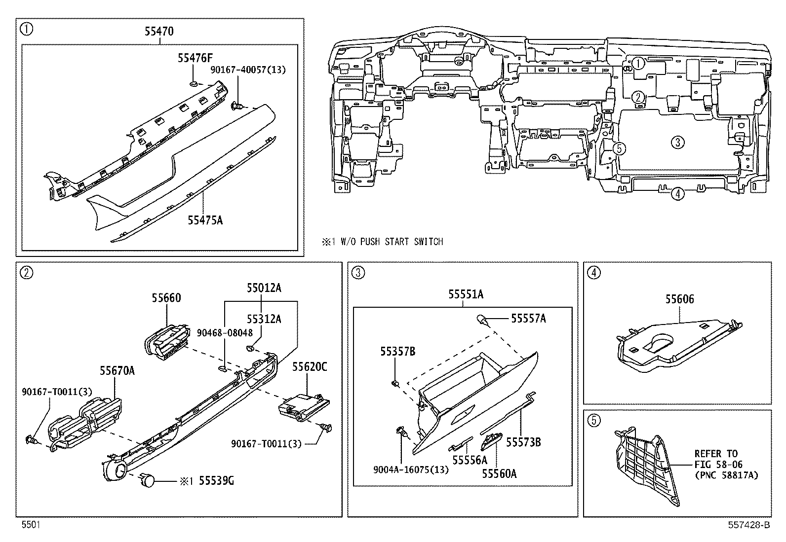 Exploded illustration 557428B