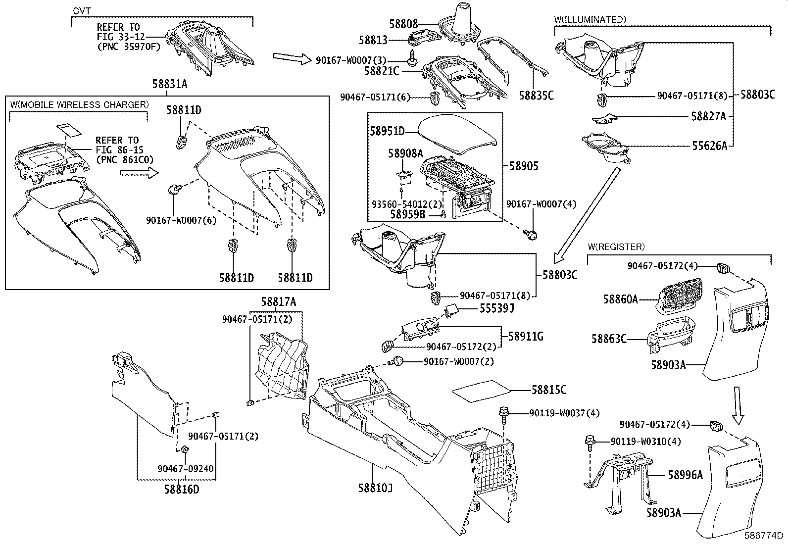 Exploded illustration 586774D