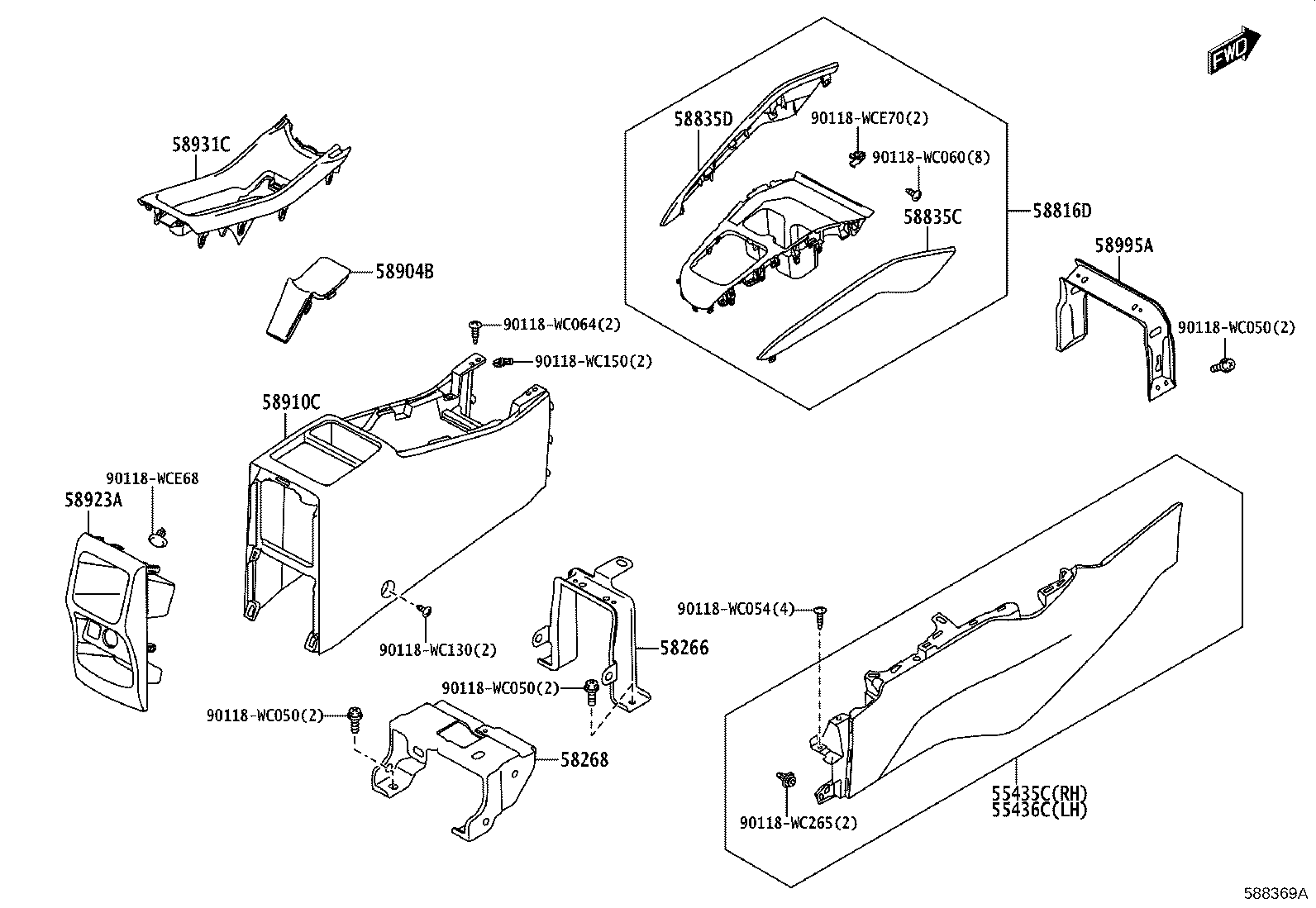 Exploded illustration 588369A