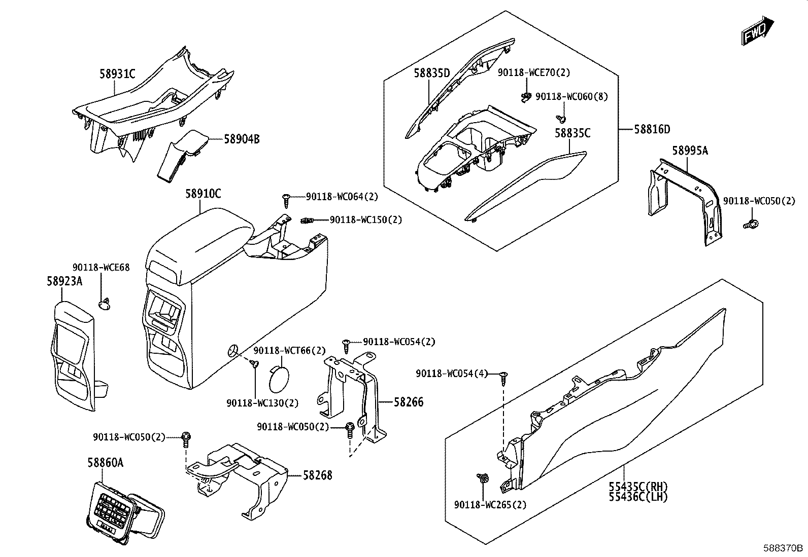 Exploded illustration 588370B