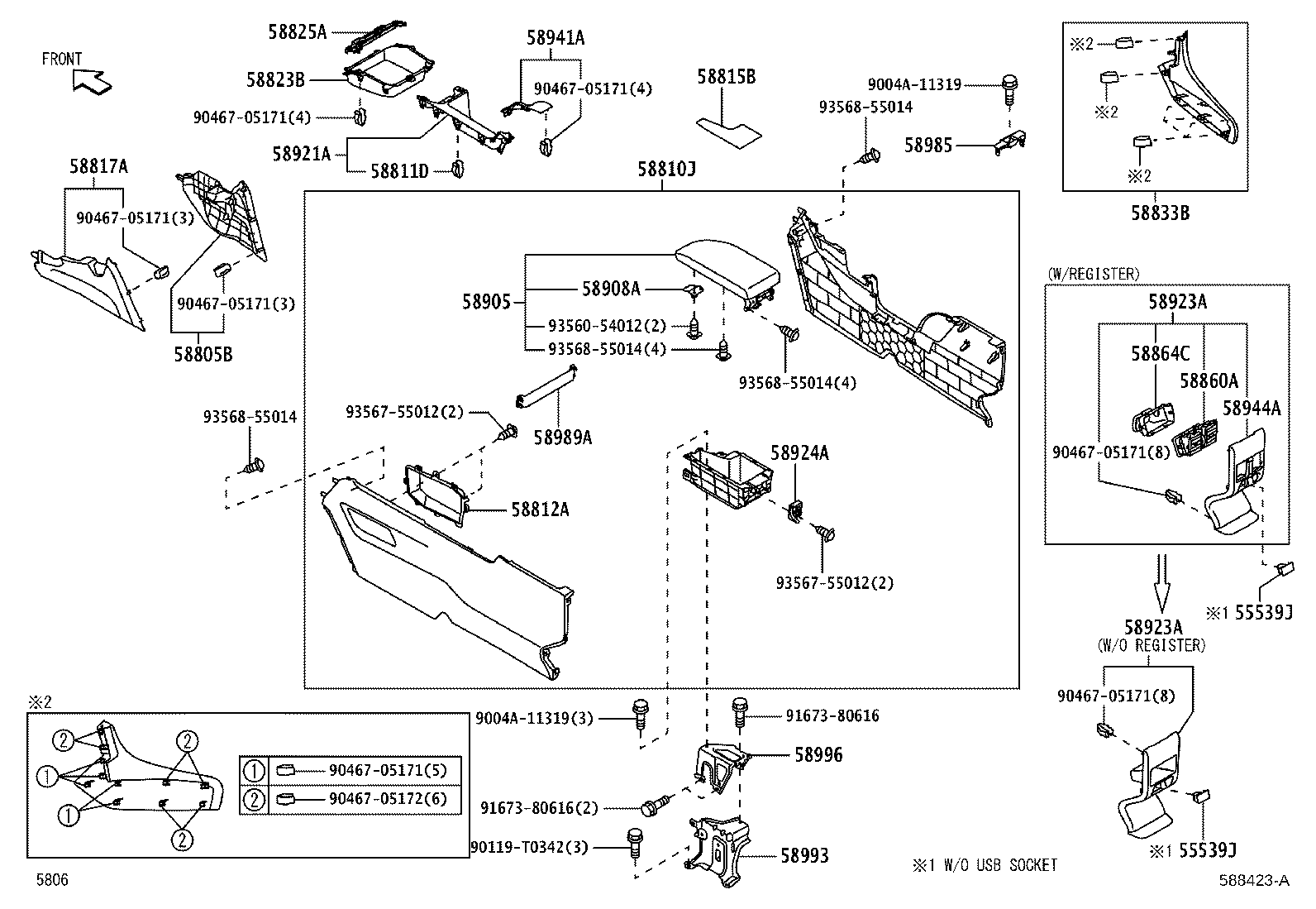 Exploded illustration 588423A