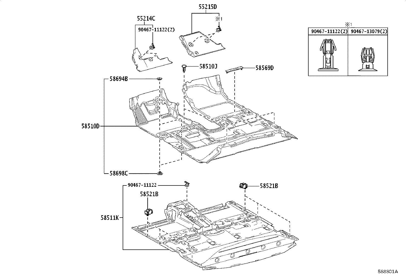 Exploded illustration 588801A