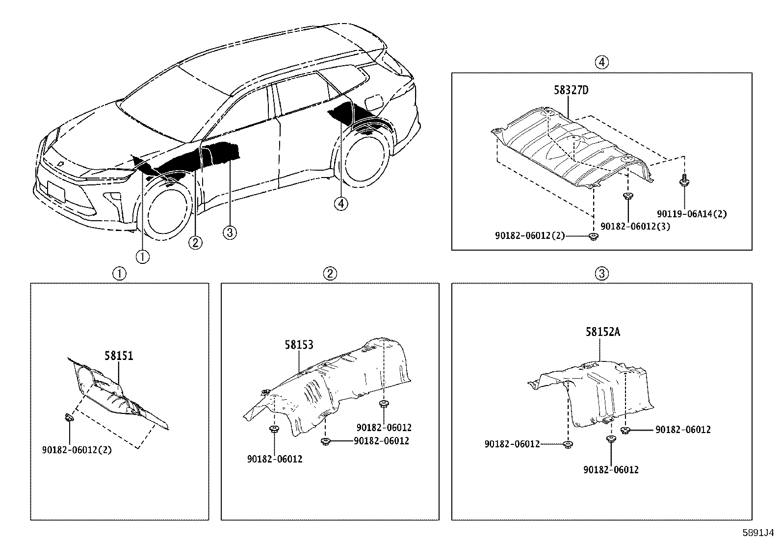 Exploded illustration 5891J4