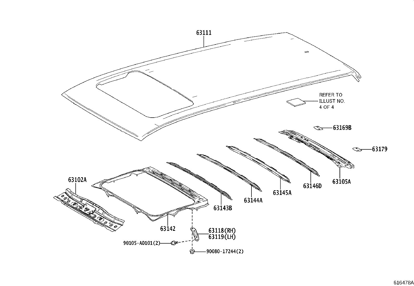 Exploded illustration 616478A