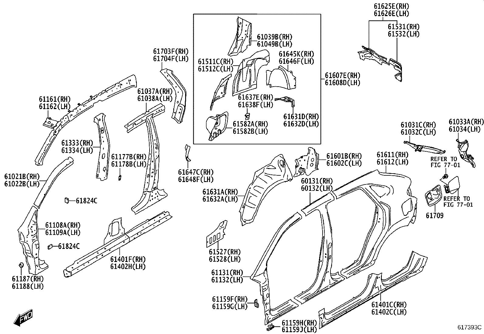 Exploded illustration 617393C