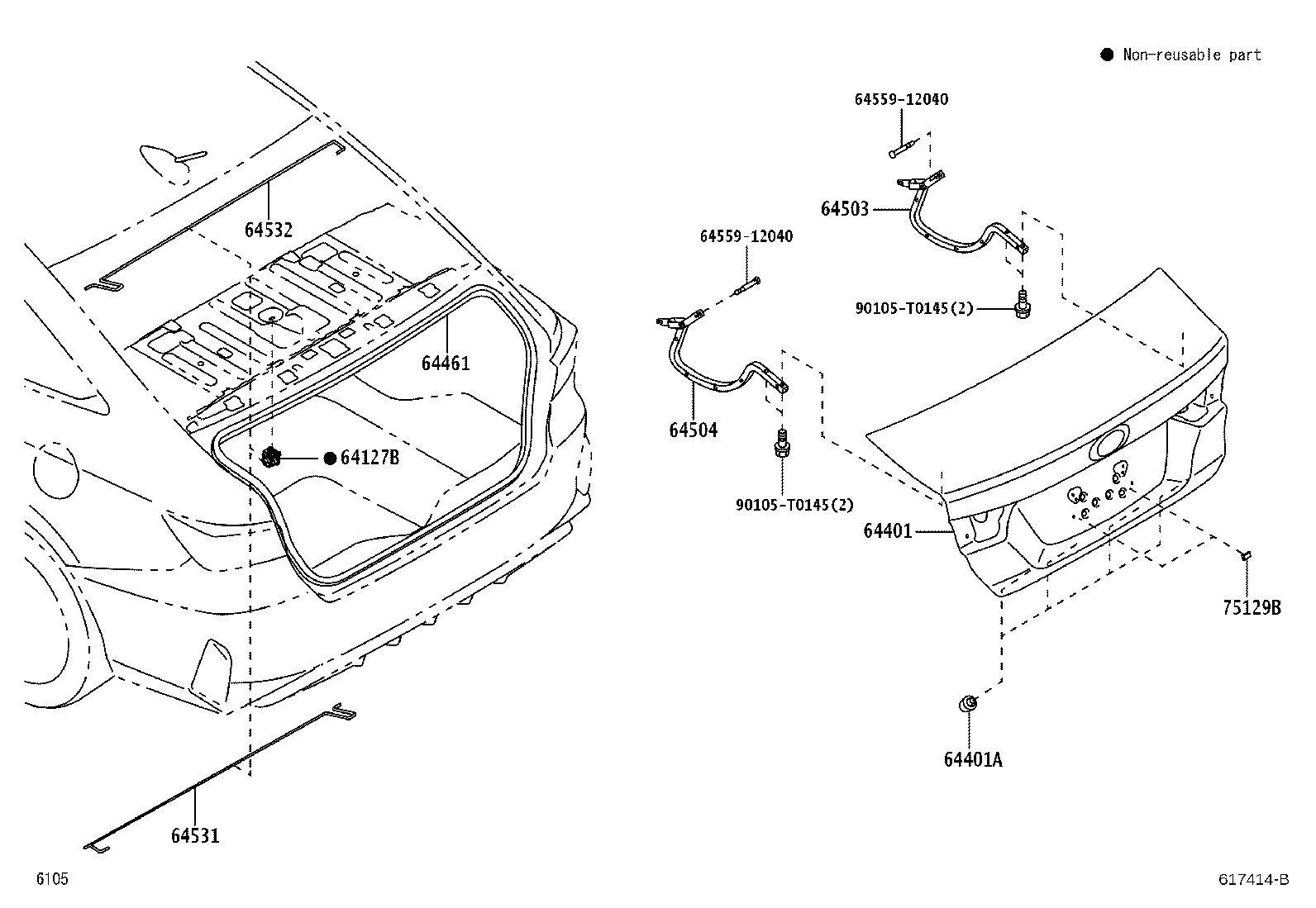 Exploded illustration 617414B