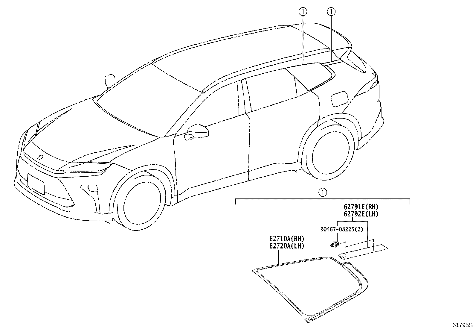 Exploded illustration 61795S