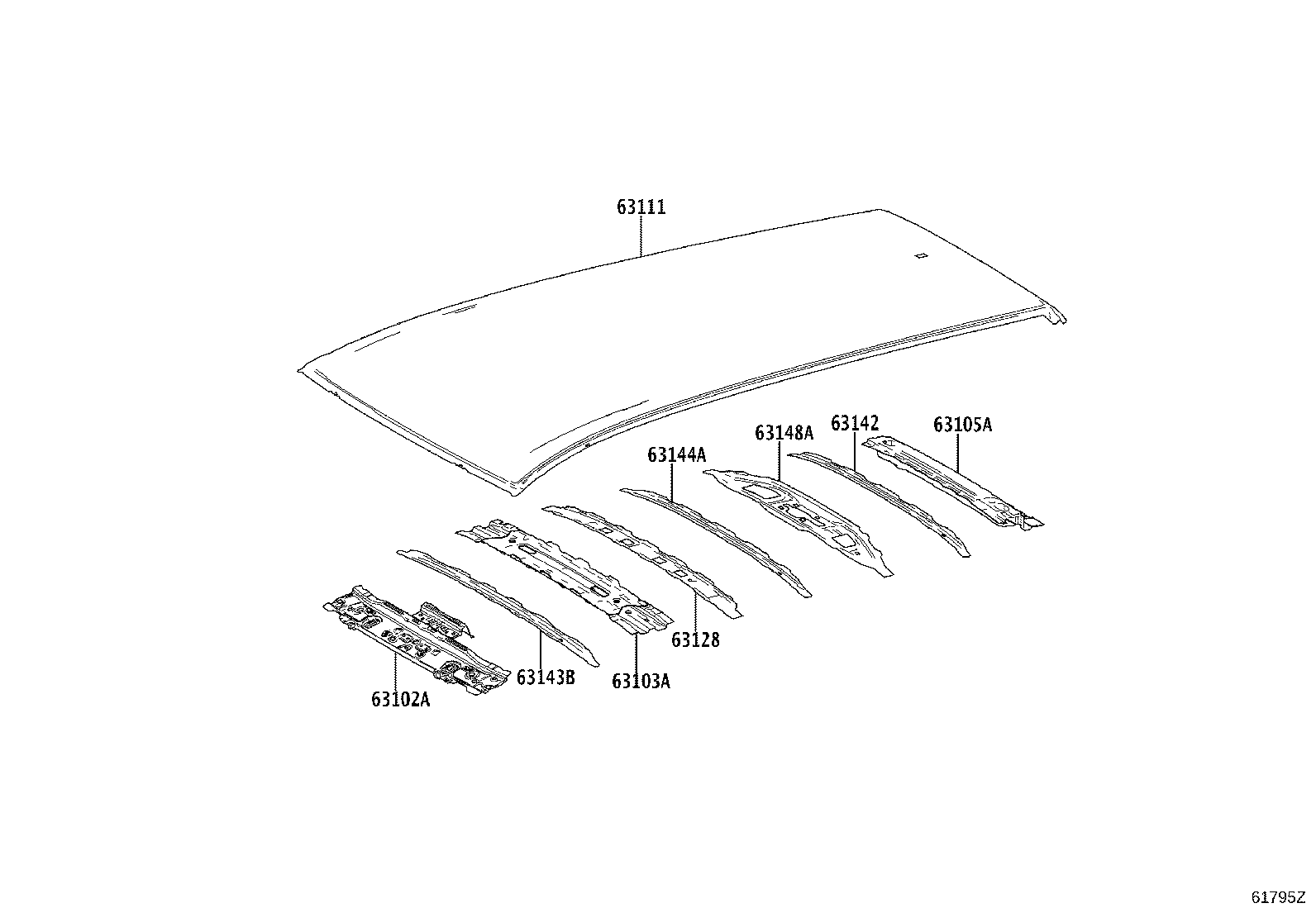 Exploded illustration 61795Z
