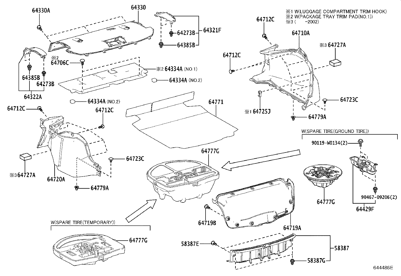 Exploded illustration 644486E