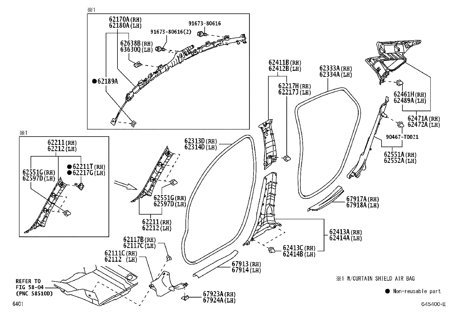 Exploded illustration 645400E