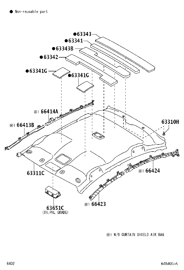 Exploded illustration 645401A