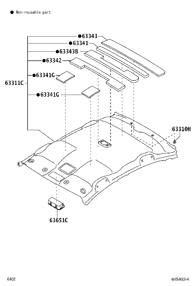 Exploded illustration 645402A