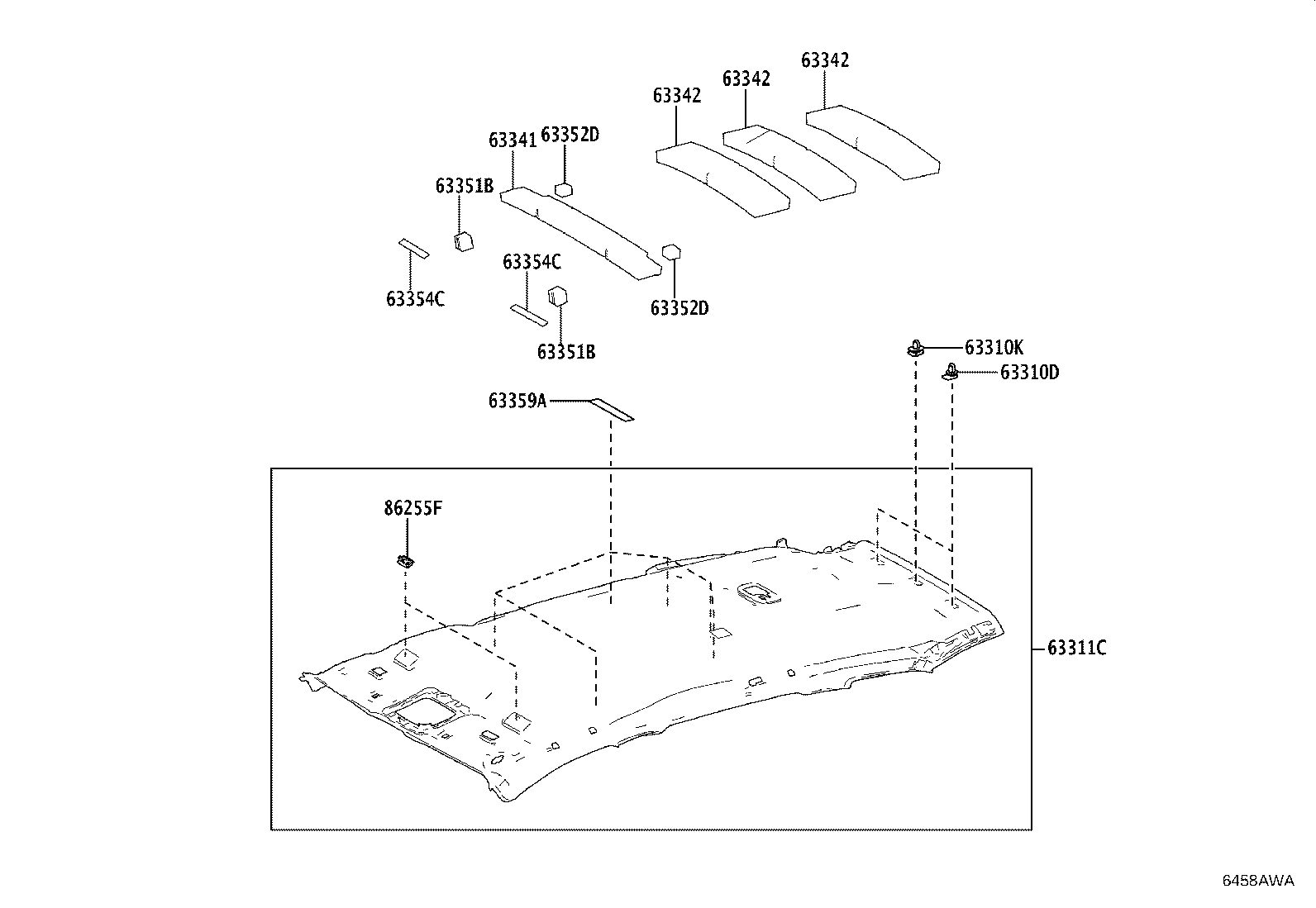 Exploded illustration 6458AWA