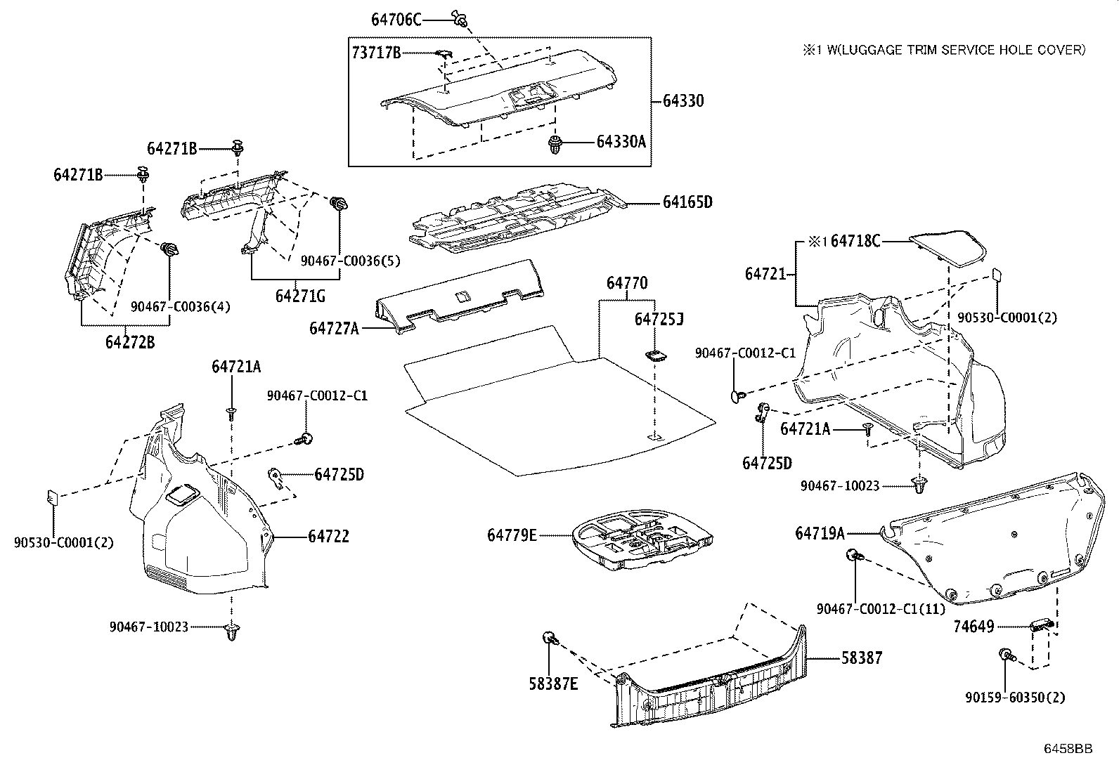 Exploded illustration 6458BB